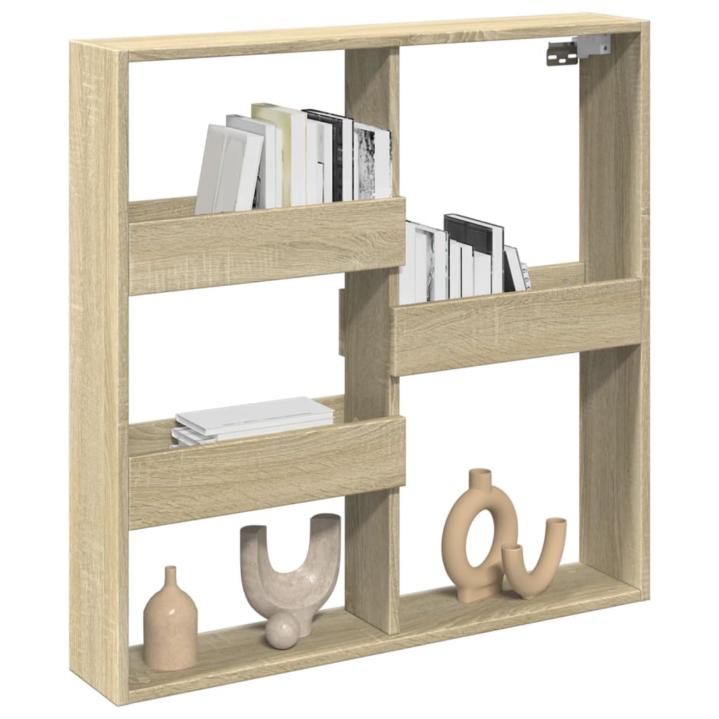 Armadietto a Muro Rovere Sonoma 80x15x80 cm Legno Multistrato | homemem39