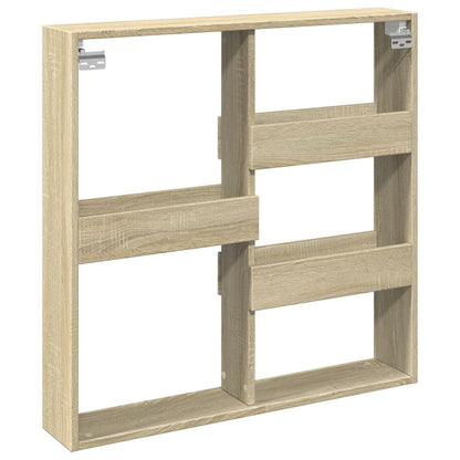 Armadietto a Muro Rovere Sonoma 80x15x80 cm Legno Multistrato | homemem39