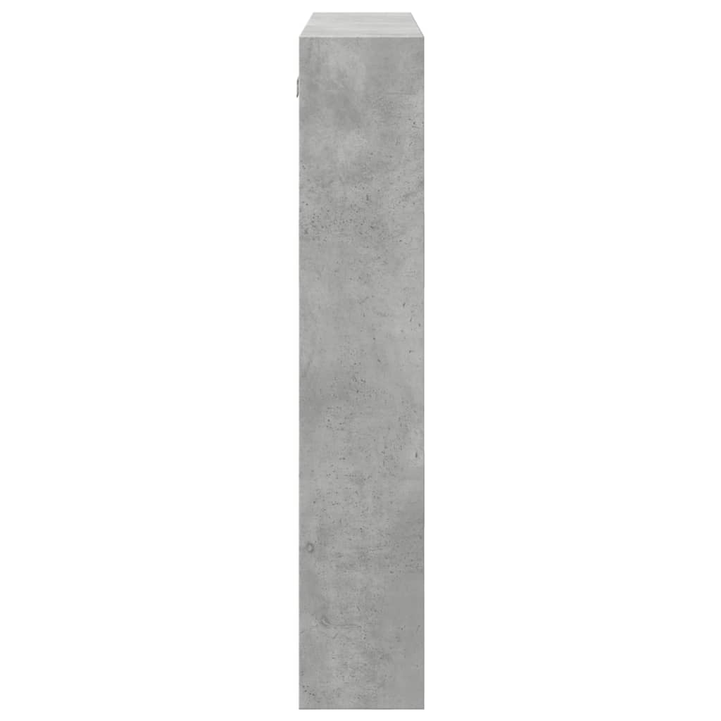 Armadietto a Muro Grigio Cemento 80x15x80 cm Legno Multistrato | homemem39