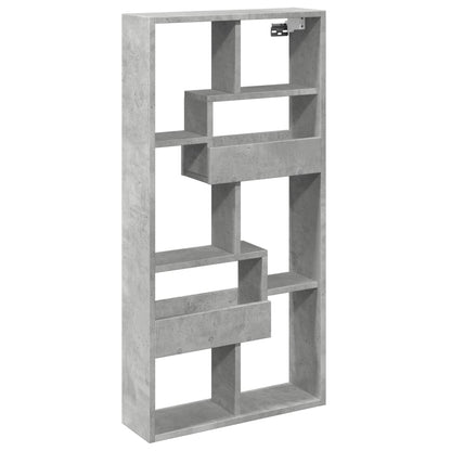 Armadietto a Muro Grigio Cemento 50x15x100 cm in Truciolato | homemem39