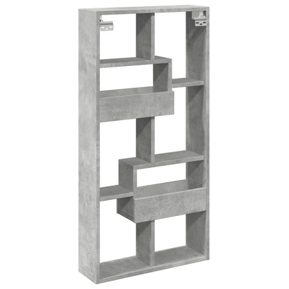 Armadietto a Muro Grigio Cemento 50x15x100 cm in Truciolato | homemem39