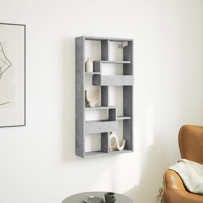 Armadietto a Muro Grigio Cemento 50x15x100 cm in Truciolato | homemem39