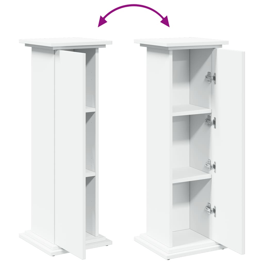 Supporto Espositivo Portaoggetti Bianco 31x30x90 cm Truciolato