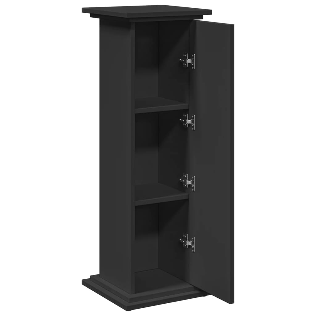 Supporto Espositivo Portaoggetti Nero 31x30x90 cm Truciolato - homemem39