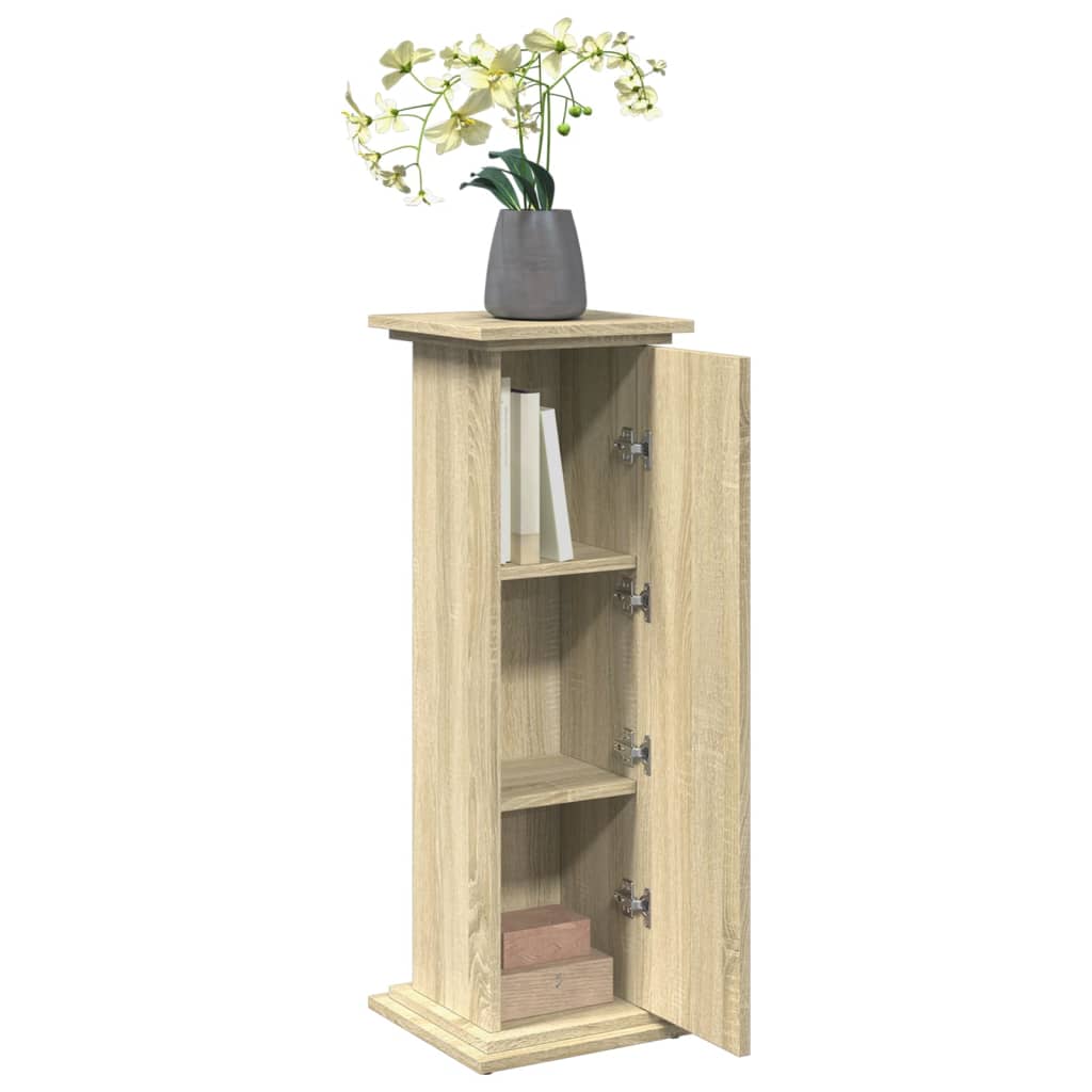 Espositore con Portaoggetti Rovere Sonoma 31x30x90cm Truciolato