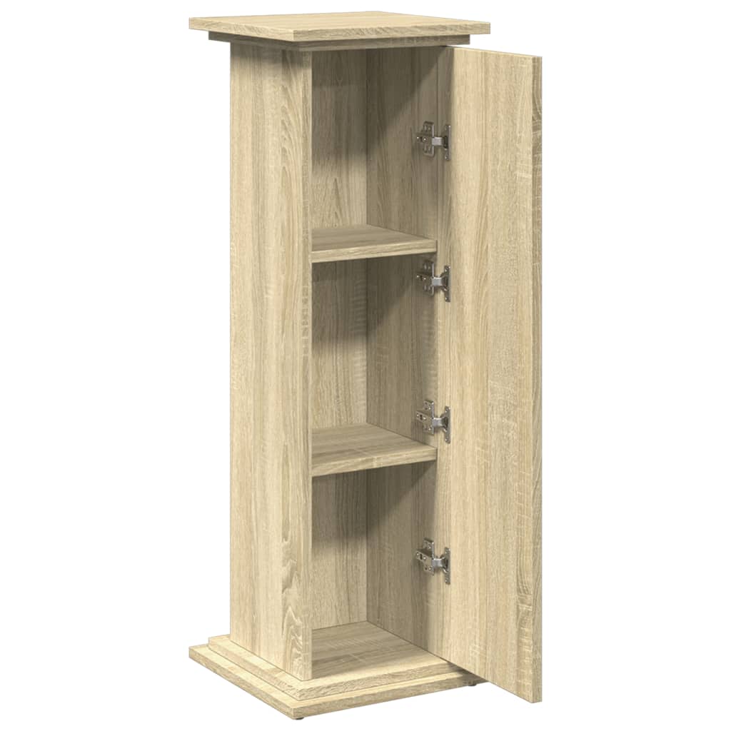 Espositore con Portaoggetti Rovere Sonoma 31x30x90cm Truciolato - homemem39