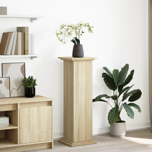 Espositore con Portaoggetti Rovere Sonoma 31x30x90cm Truciolato - homemem39