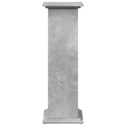 Espositore con Portaoggetti Grigio Cemento 31x30x90 Truciolato - homemem39