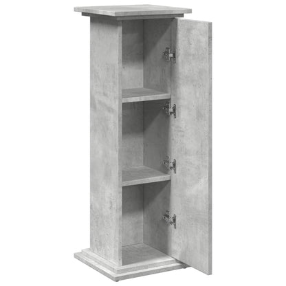 Espositore con Portaoggetti Grigio Cemento 31x30x90 Truciolato - homemem39