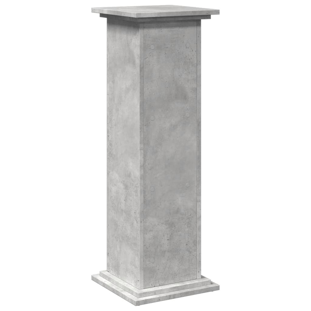 Espositore con Portaoggetti Grigio Cemento 31x30x90 Truciolato