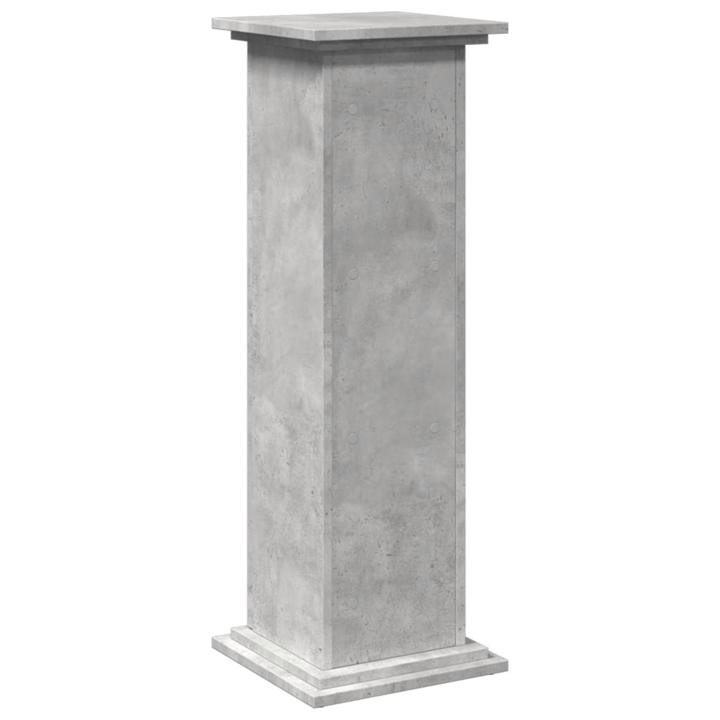 Espositore con Portaoggetti Grigio Cemento 31x30x90 Truciolato