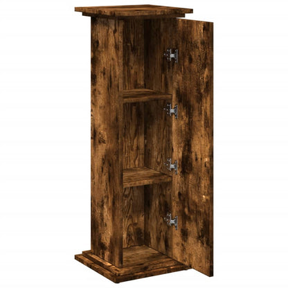 Espositore con Portaoggetti Rovere Fumo 31x30x90cm Truciolato