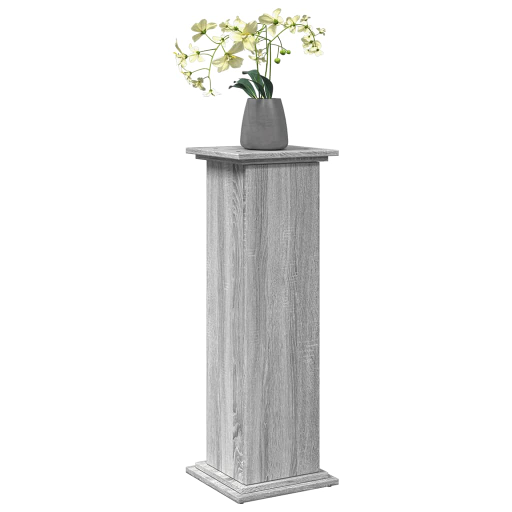 Espositore con Portaoggetti Grigio Sonoma 31x30x90cm Truciolato - homemem39