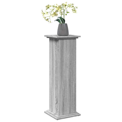 Espositore con Portaoggetti Grigio Sonoma 31x30x90cm Truciolato