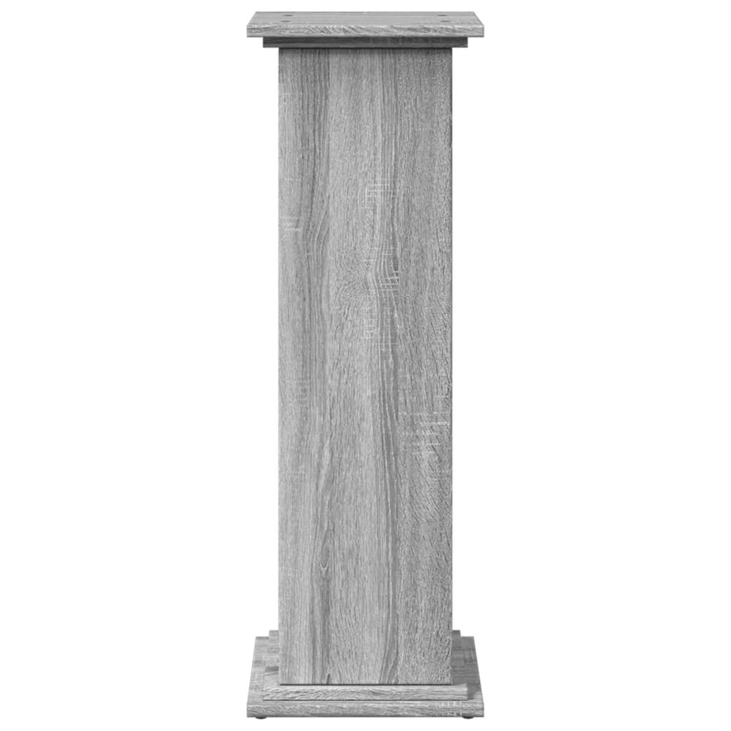 Espositore con Portaoggetti Grigio Sonoma 31x30x90cm Truciolato
