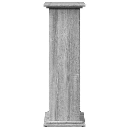 Espositore con Portaoggetti Grigio Sonoma 31x30x90cm Truciolato