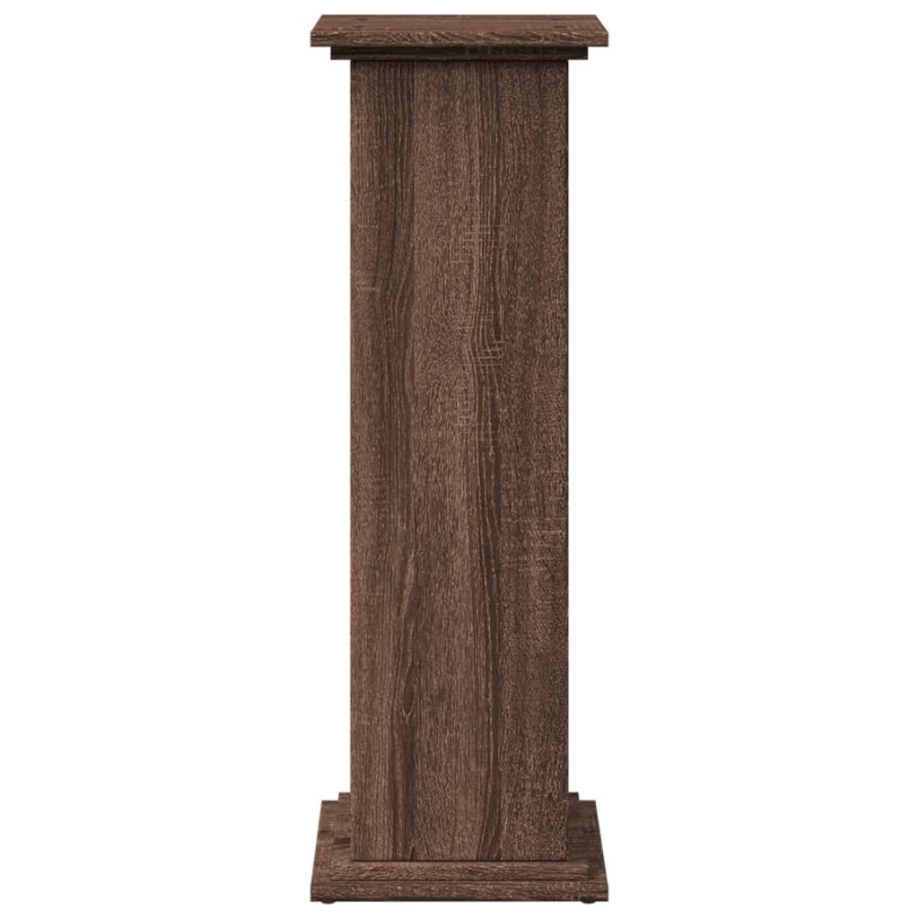 Espositore con Portaoggetti Rovere Marrone 31x30x90 Truciolato - homemem39