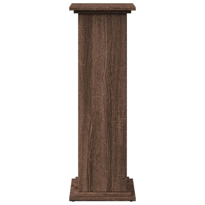 Espositore con Portaoggetti Rovere Marrone 31x30x90 Truciolato - homemem39