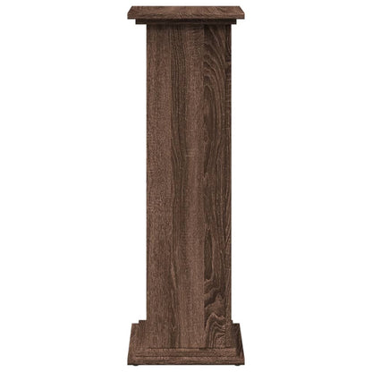 Espositore con Portaoggetti Rovere Marrone 31x30x90 Truciolato - homemem39