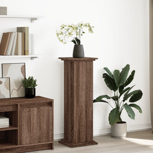 Espositore con Portaoggetti Rovere Marrone 31x30x90 Truciolato - homemem39