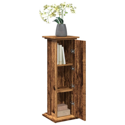 Espositore con Portaoggetti Legno Antico 31x30x90 cm Truciolato | homemem39