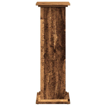 Espositore con Portaoggetti Legno Antico 31x30x90 cm Truciolato - homemem39
