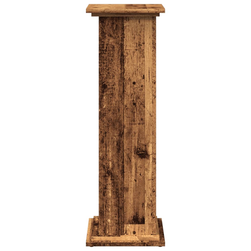 Espositore con Portaoggetti Legno Antico 31x30x90 cm Truciolato | homemem39