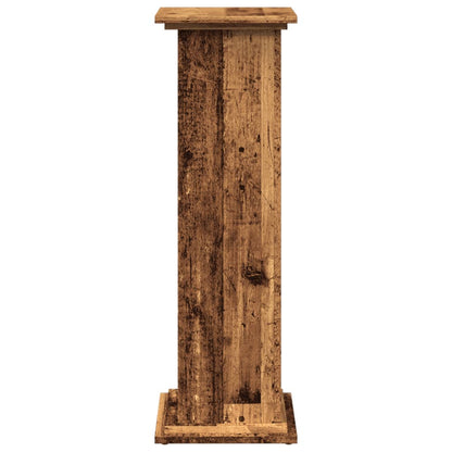 Espositore con Portaoggetti Legno Antico 31x30x90 cm Truciolato | homemem39