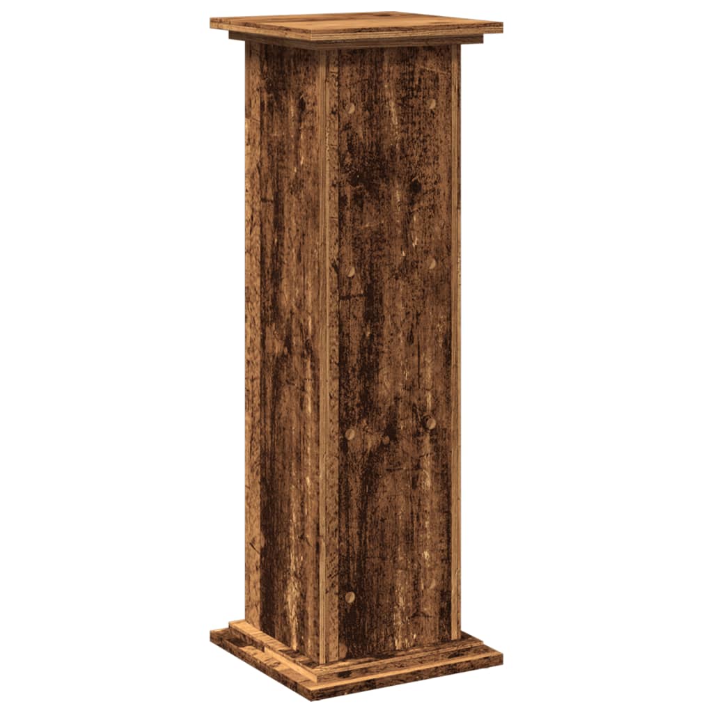 Espositore con Portaoggetti Legno Antico 31x30x90 cm Truciolato | homemem39
