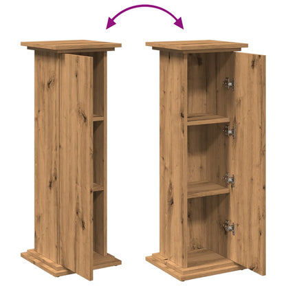 Espositore Portaoggetti Rovere Artigianale 31x30x90 Truciolato - homemem39
