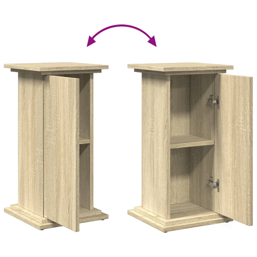 Espositore con Portaoggetti Rovere Sonoma 31x30x60cm Truciolato