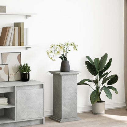 Espositore con Portaoggetti Grigio Cemento 31x30x60 Truciolato - homemem39