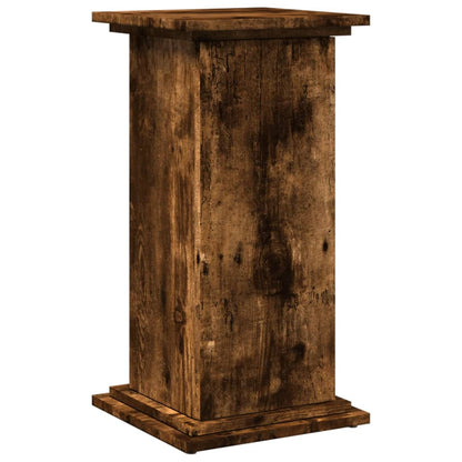 Espositore con Portaoggetti Rovere Fumo 31x30x60cm Truciolato - homemem39