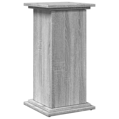 Espositore con Portaoggetti Grigio Sonoma 31x30x60cm Truciolato