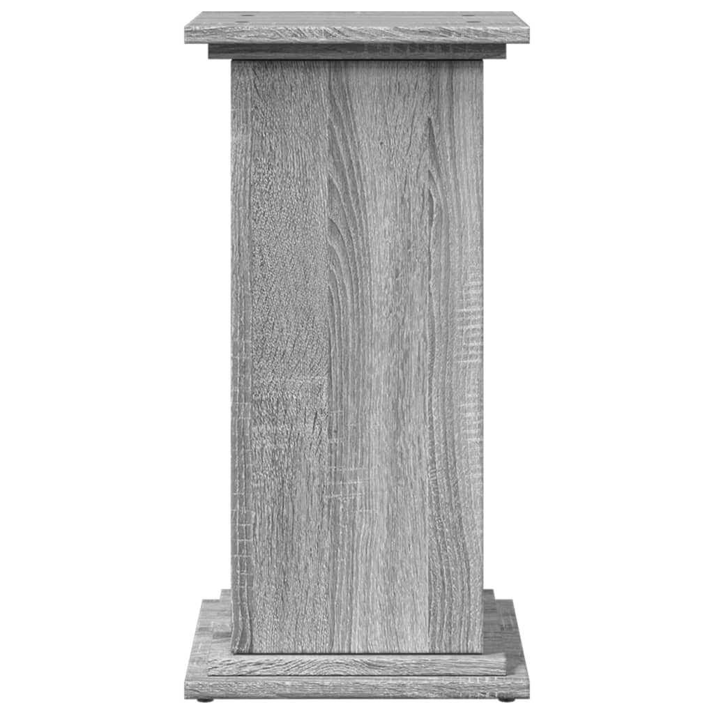 Espositore con Portaoggetti Grigio Sonoma 31x30x60cm Truciolato