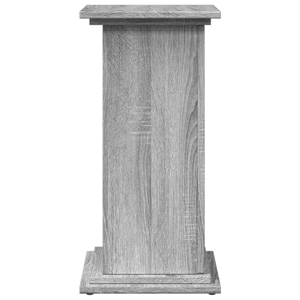 Espositore con Portaoggetti Grigio Sonoma 31x30x60cm Truciolato