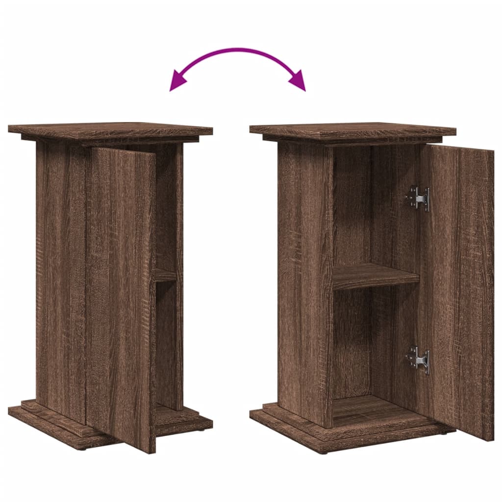 Espositore con Portaoggetti Rovere Marrone 31x30x60 Truciolato - homemem39