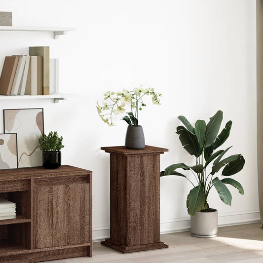 Espositore con Portaoggetti Rovere Marrone 31x30x60 Truciolato - homemem39