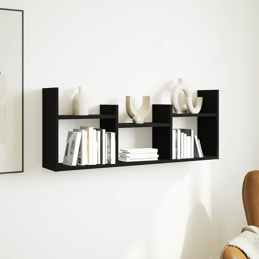 Mobile a Parete 100x18x40 cm Nero in Legno Multistrato | homemem39