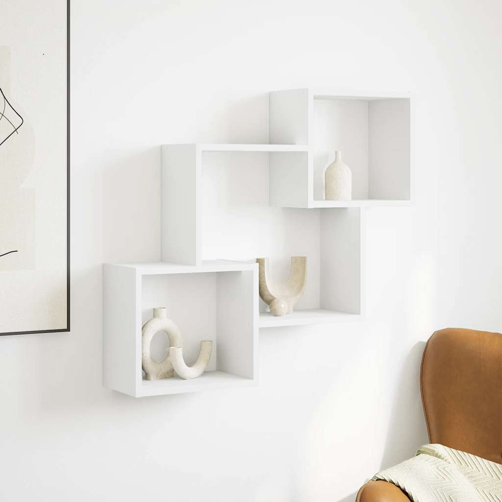 Mobile a Parete 78x18x71 cm Bianco in Legno Multistrato | homemem39