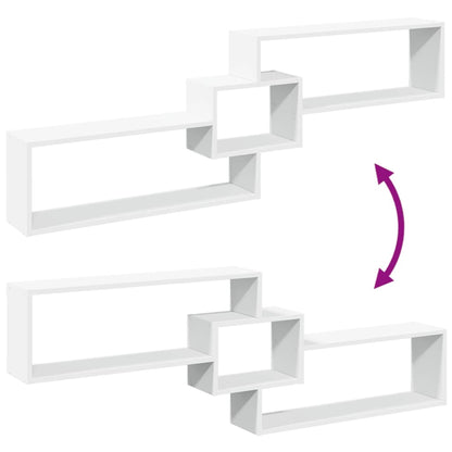 Mobile a Parete 158x18x53 cm Bianco in Legno Multistrato | homemem39