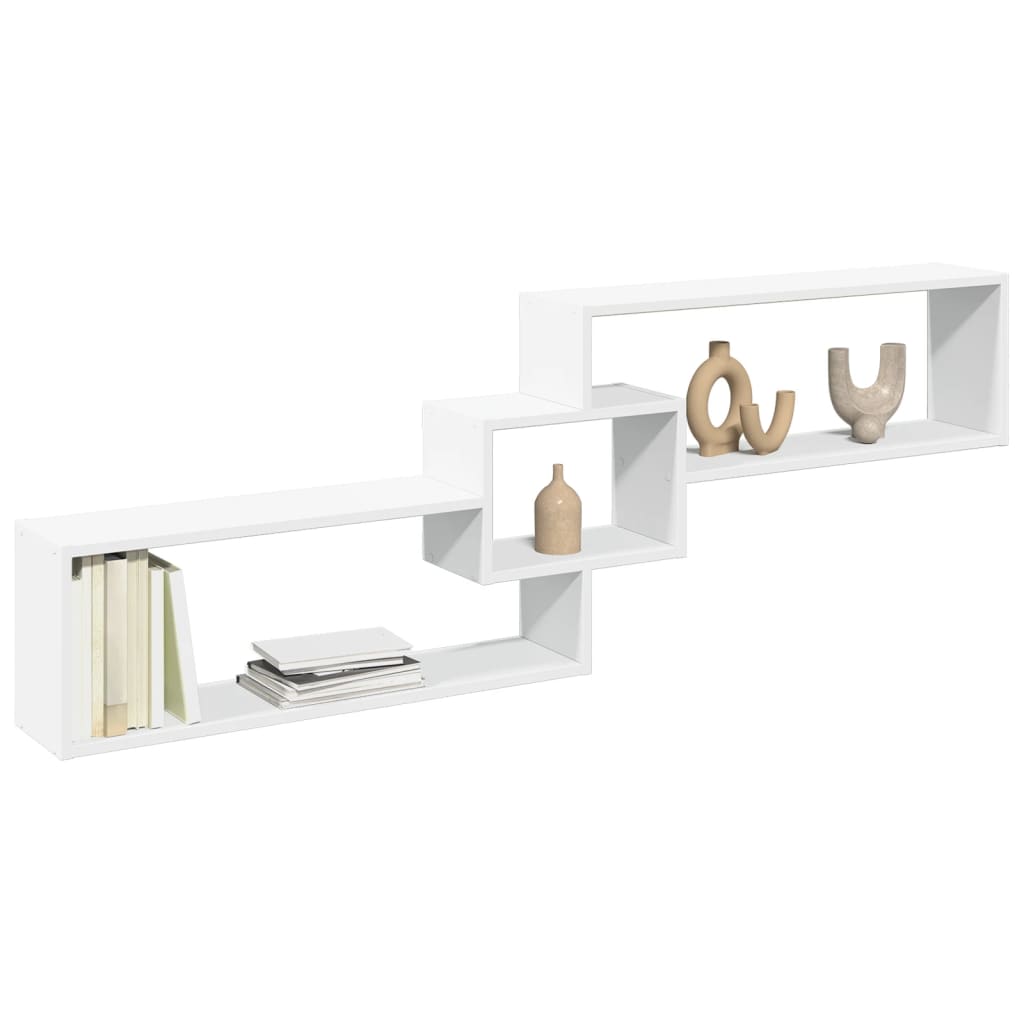 Mobile a Parete 158x18x53 cm Bianco in Legno Multistrato | homemem39