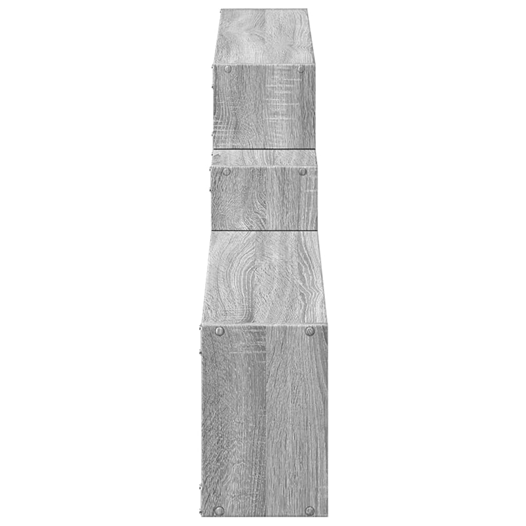 Mobile a Parete 158x18x53 cm Grigio Sonoma in Legno Multistrato