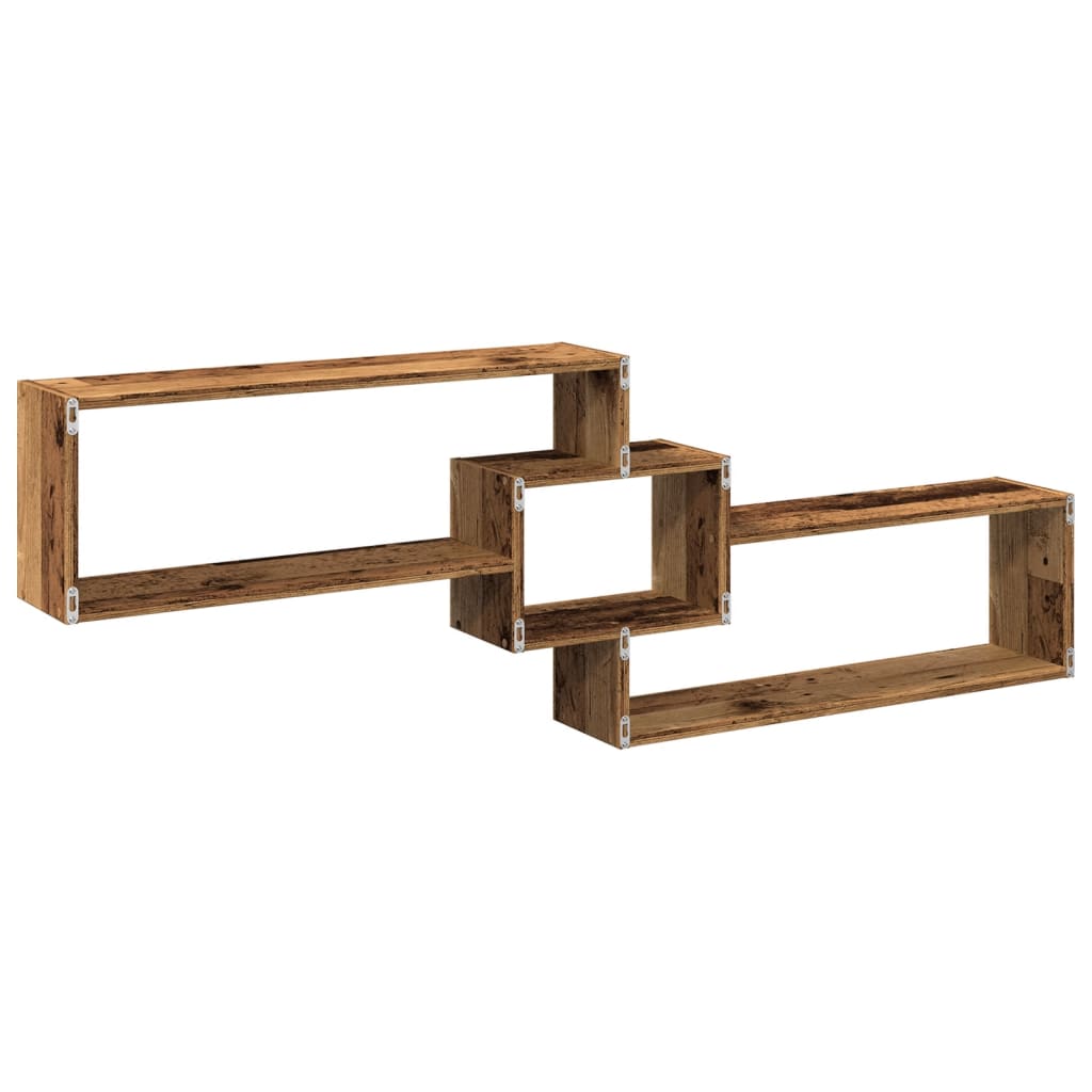 Mobile a Parete 158x18x53 cm Legno Antico in Legno Multistrato