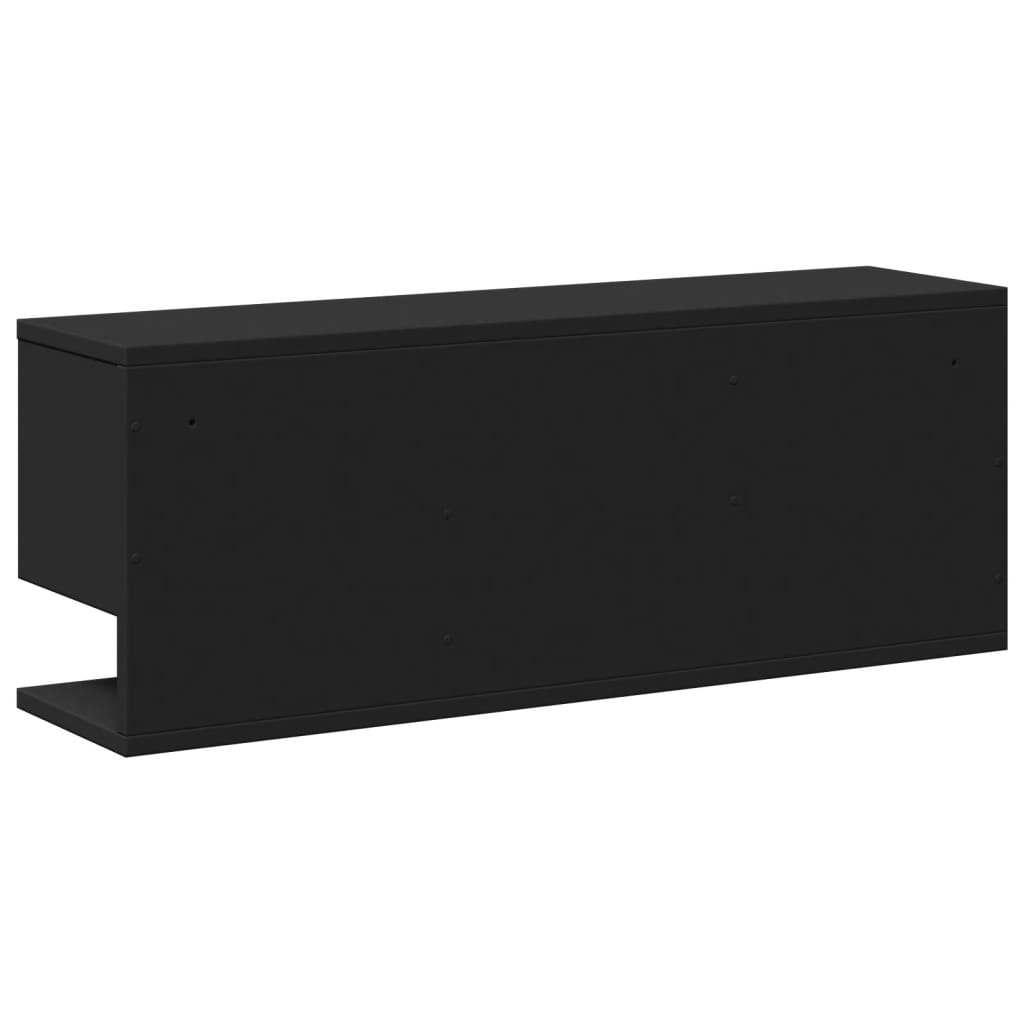 Mobile a Parete 80x20x30 cm Nero in Legno Multistrato | homemem39