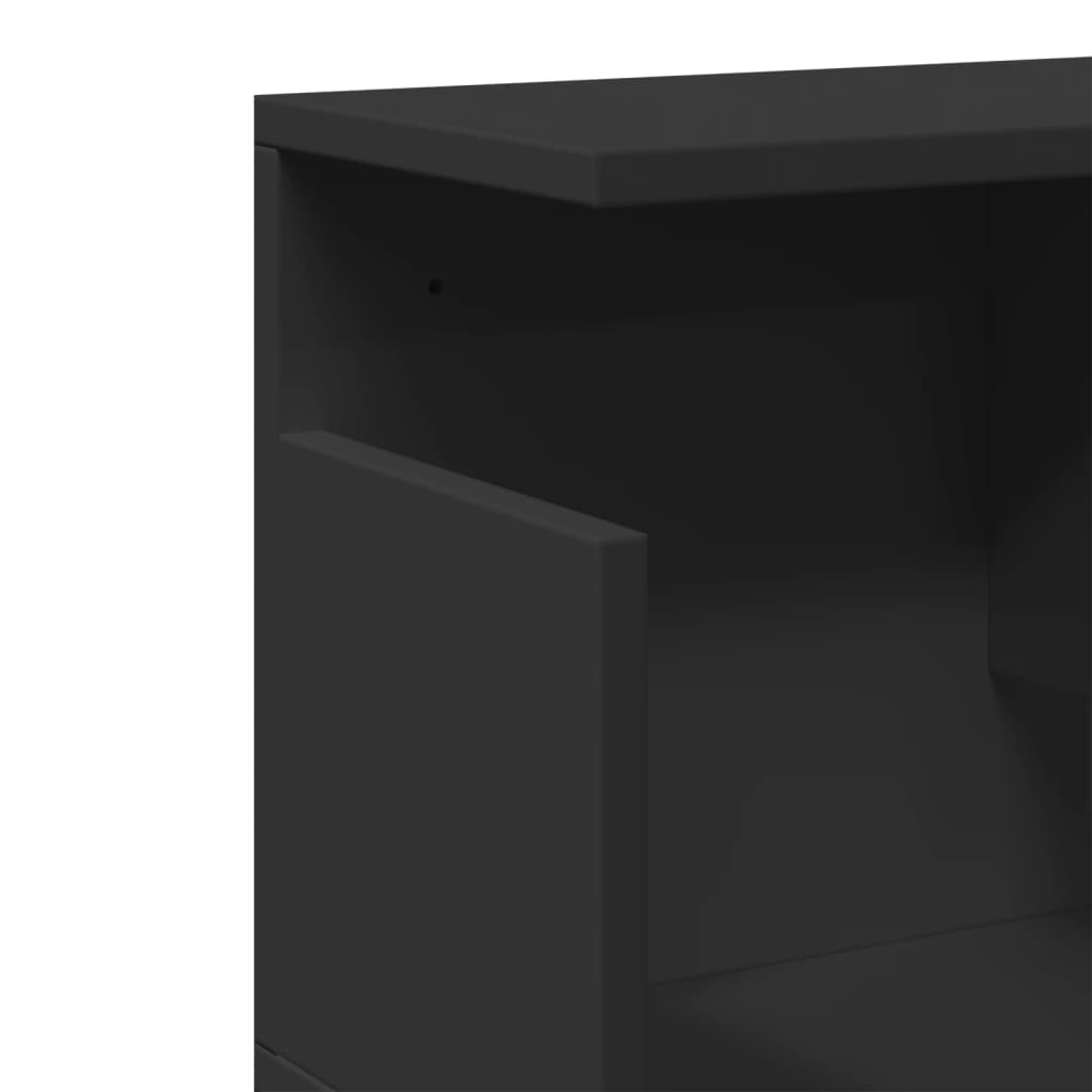 Mobile a Parete 80x20x30 cm Nero in Legno Multistrato | homemem39
