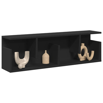 Mobile a Parete 100x20x30 cm Nero in Legno Multistrato | homemem39