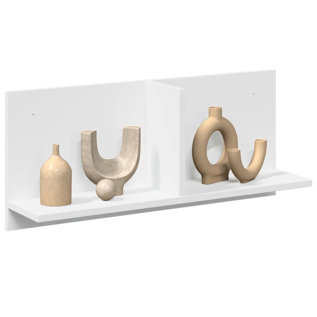 Mobile a Parete 70x16,5x30 cm Bianco in Legno Multistrato | homemem39