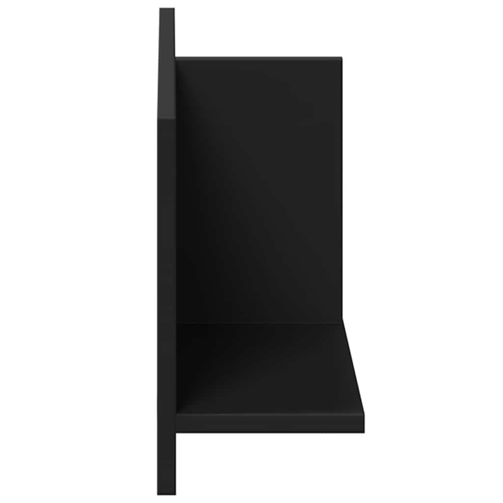 Mobile a Parete 70x16,5x30 cm Nero in Legno Multistrato | homemem39