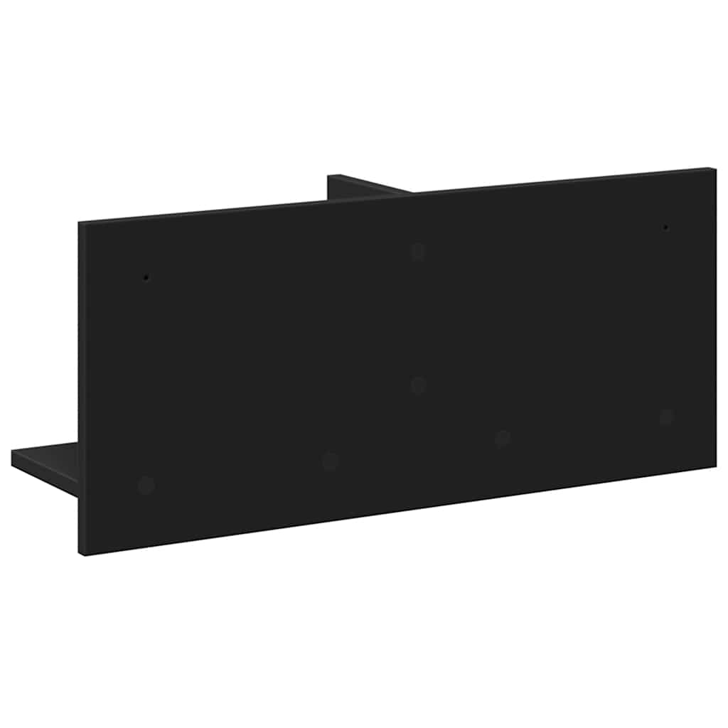 Mobile a Parete 70x16,5x30 cm Nero in Legno Multistrato | homemem39